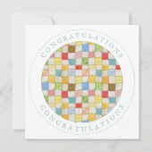 CRAZY QUILT Square Flat Gefeliciteerd Kaart (Voorkant)