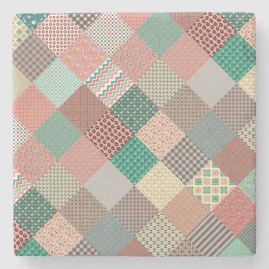 CRAZY QUILT STENEN ONDERZETTER (Voorkant)
