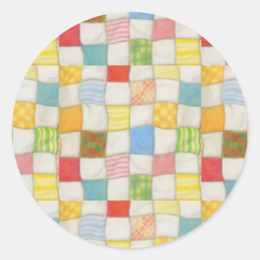 CRAZY QUILT Stickers met grote ronde ronde (Voorkant)