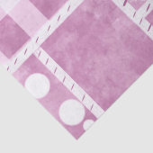 Crazy Quilt Stof Pink Bloemendecoupe Tissuepapier (Detail)