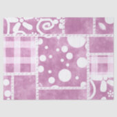Crazy Quilt Stof Pink Bloemendecoupe Tissuepapier (Voorkant)