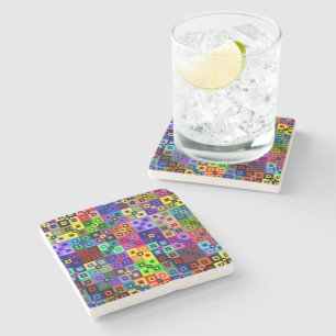 Crazy Quilt Stone Onderzetter