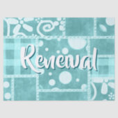 Crazy Quilt Teal Gingham Personalized Decoupage Tissuepapier (Voorkant)