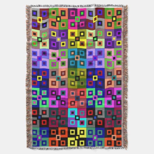 Crazy Quilt Throw Blanket Deken (Voorkant Verticaal)
