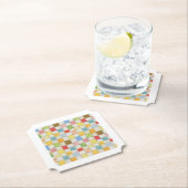 CRAZY QUILT Ticket Papier Onderzetters Wit (Insitu)