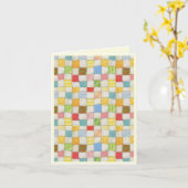 CRAZY QUILT Verjaardagsbriefje Kaart / Cream (Gele Bloem)