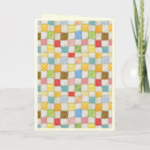 CRAZY QUILT Verjaardagskaart / Crème Kaart (Achterkant)