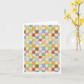CRAZY QUILT Verjaardagskaart / Wit Kaart (Gele Bloem)
