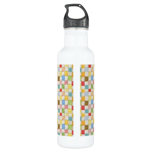CRAZY QUILT Water Fles (Achterkant)
