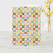 CRAZY QUILT WENSKAART KAART (Gele Bloem)