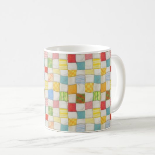 CRAZY QUILT Witte Mok (Voorkant rechts)