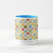 CRAZY QUILT Zakelijk ID Blauw Combo Mok (Midden)