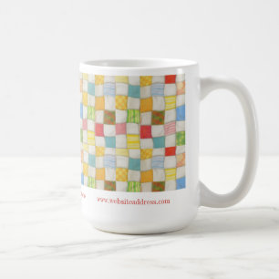 CRAZY QUILT Zakelijke ID Hoge Witte Mok