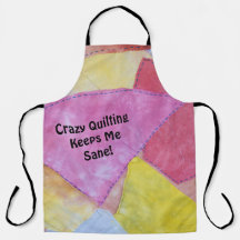 Crazy quilten all-over print Schort