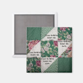 Crazy Quilting Square Magnet (Voorkant / Achterkant)