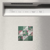 Crazy Quilting Square Magnet (Insitu (Vaatwasser))