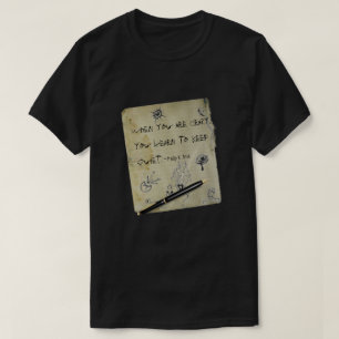 "Crazy" Quote Grunge Doodles T-shirt