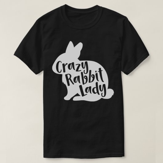 Crazy Rabbit Lady Funny Cute Bunny Lover Design P T-shirt (Design voorkant)