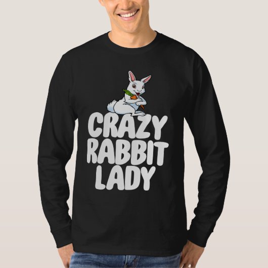 Crazy Rabbit Lady Women Crazy Bunny Lady T-shirt (Voorkant)