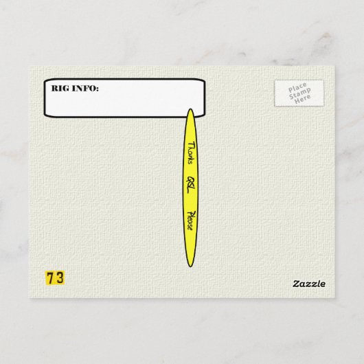 Crazy Radios en Owl QSL-kaart Briefkaart (Achterkant)