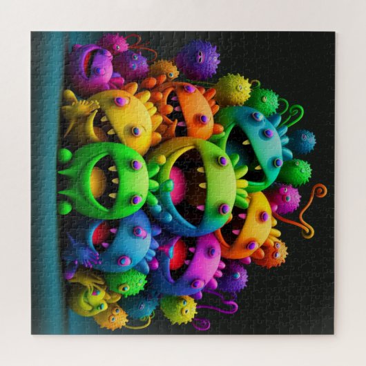 Crazy Rainbow Creatures Puzzel (Horizontaal)