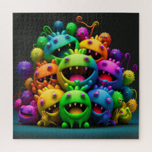 Crazy Rainbow Creatures Puzzel