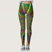 Crazy Rainbow Flower Leggings (Voorkant)