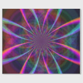 Crazy Rainbow Flower Two Cadeaupapier (Vlak)