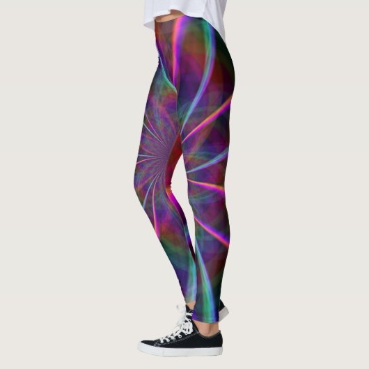 Crazy Rainbow Flower Two Leggings (Links)