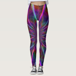 Crazy Rainbow Flower Two Leggings