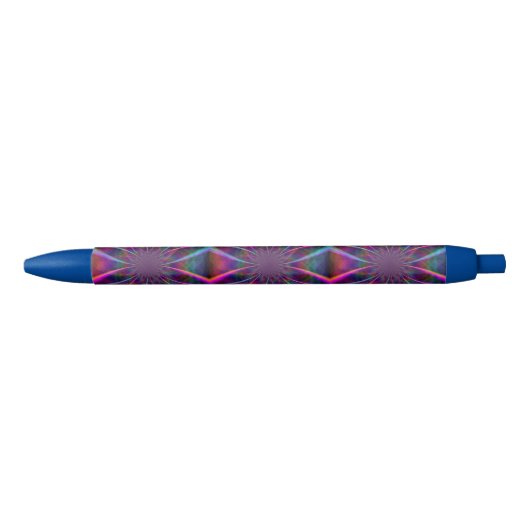 Crazy Rainbow Flower Two Zwarte Inkt Pen (Voorkant)