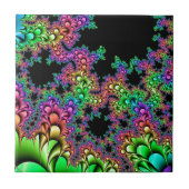 Crazy Rainbow Fractal Tegeltje (Voorkant)