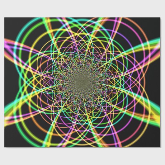 Crazy Rainbow Spiral Cadeaupapier (Vlak)