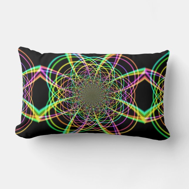 Crazy Rainbow Spiral Kussen (Voorkant)