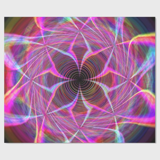 Crazy Rainbow Spiral Two Cadeaupapier (Vlak)