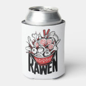 Crazy Ramen Noodle Zombie Ontwerp Blikjeskoeler (Blikje Voorkant)