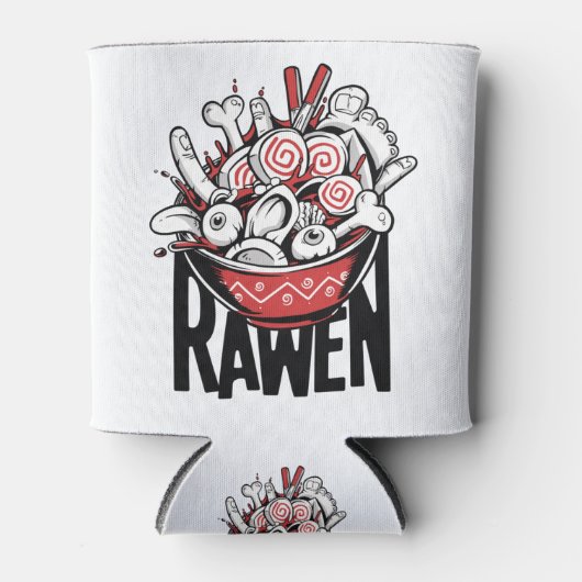 Crazy Ramen Noodle Zombie Ontwerp Blikjeskoeler (Voorkant)