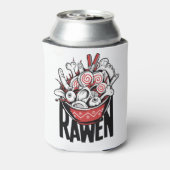Crazy Ramen Noodle Zombie Ontwerp Blikjeskoeler (Blikje Achterkant)