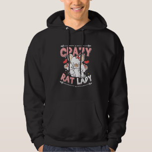 Crazy Rat Lady Cute Rat Mam Pet Rat Hoodie