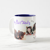 Crazy Rat Lady en Proud ervan! Tweekleurige Koffiemok (Voorkant links)