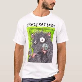 CRAZY RAT LADY FUNNY RATS T-SHIRT