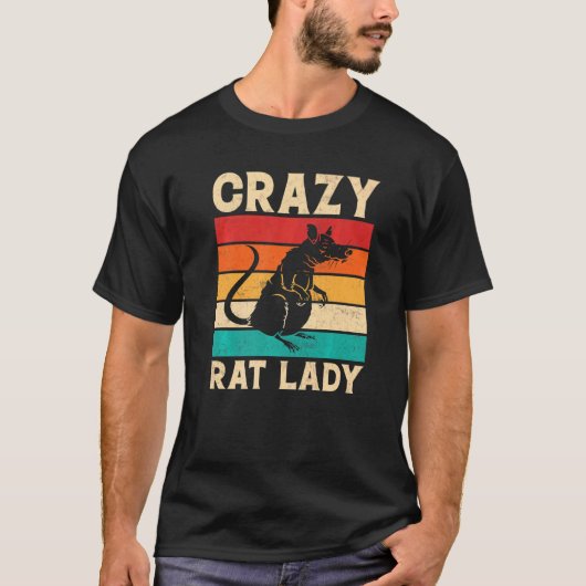 Crazy Rat Lady Houserat Rat T-shirt (Voorkant)
