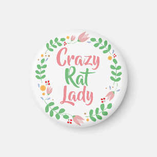 Crazy Rat Lady Magneet