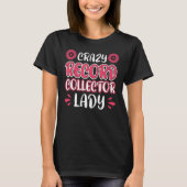 Crazy Record Collector Lady T-shirt (Voorkant)