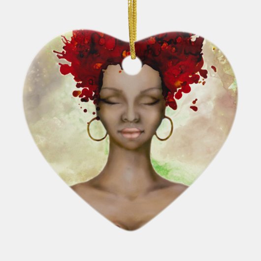 Crazy Red Hair Morning Keramisch Ornament (Voorkant)