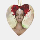 Crazy Red Hair Morning Keramisch Ornament (Links)