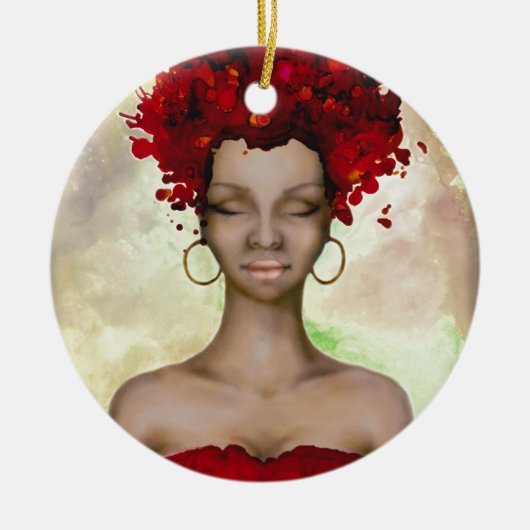 Crazy Red Hair Morning Keramisch Ornament (Voorkant)