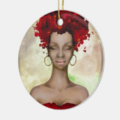 Crazy Red Hair Morning Keramisch Ornament (Links)