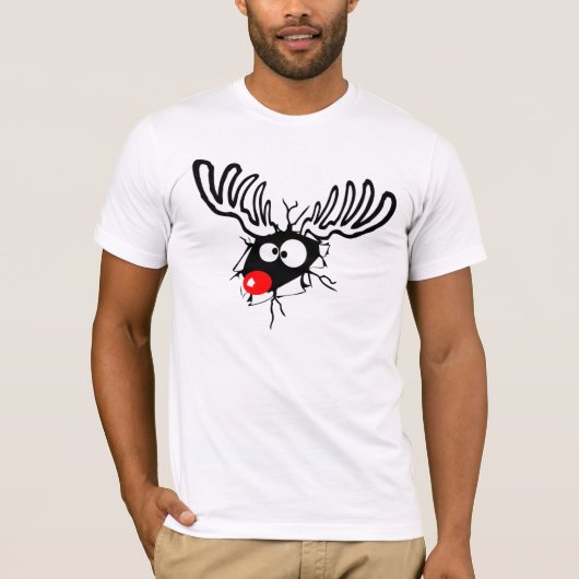 Crazy Red Nosed Reindester T-shirt (Voorkant)