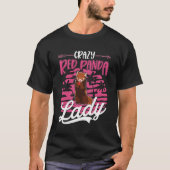 Crazy Red Panda Lady Red Panda T-shirt (Voorkant)